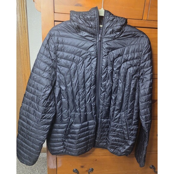 Halifax Traders Jackets & Blazers - Halifax Traders Puffer Jacket Size XL Black Zip Hood Packable Lightweight